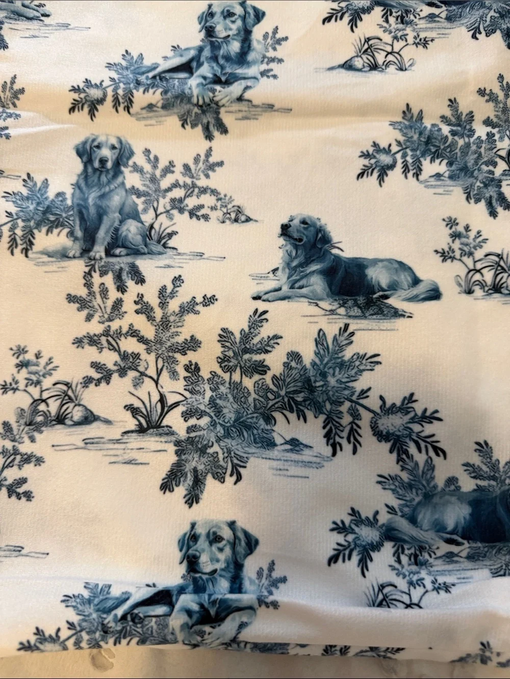 Set of Two Decorative Blue and White Toile Pillow Covers nwot